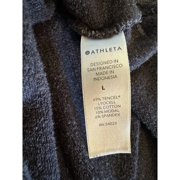Athleta Pullover Sport Sweatshirt Women's Sz L Long Sleeve Blue Athletic Layer - Picture 3 of 7